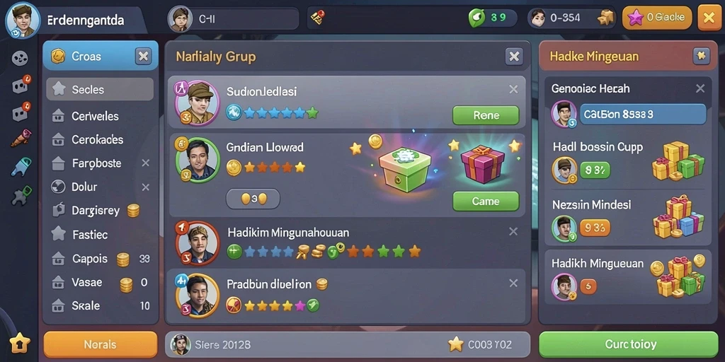 Karakter yang dapat diupgrade dengan berbagai keterampilan.