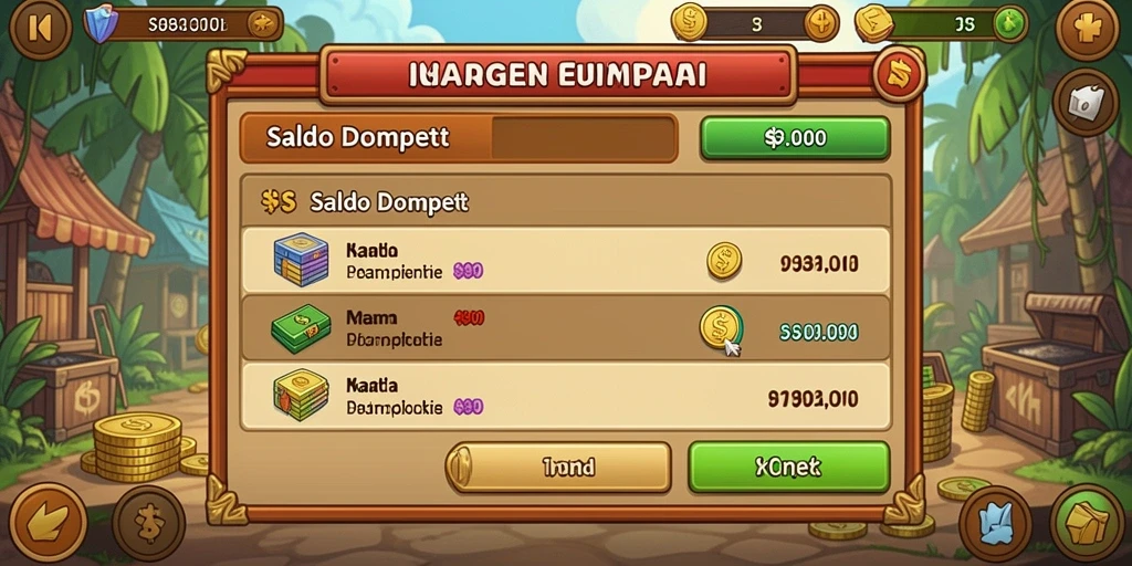 Tampilan fitur bonus yang menggiurkan.