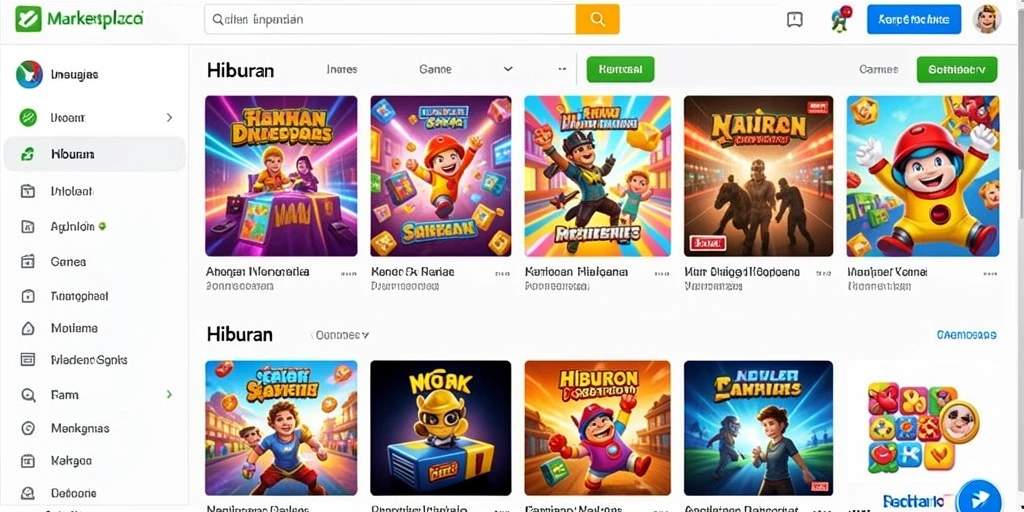Pemandangan grafis menawan dari level tinggi.