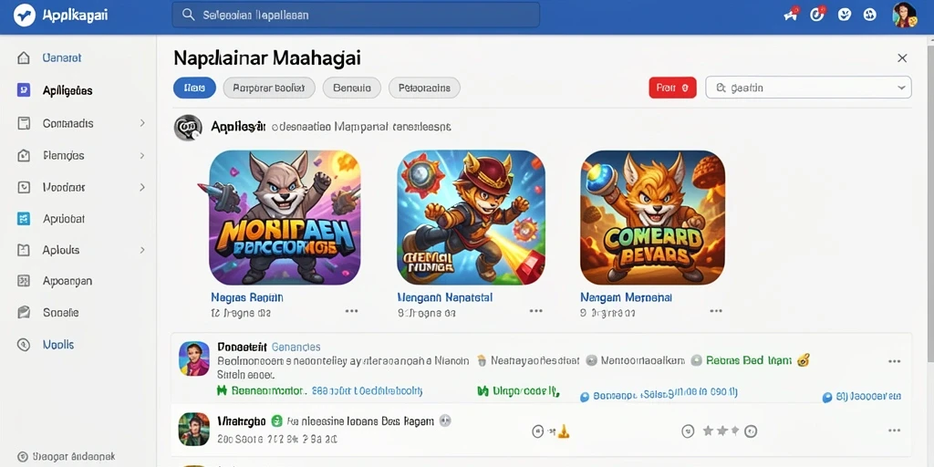 Lingkungan permainan yang berwarna-warni dan menarik.