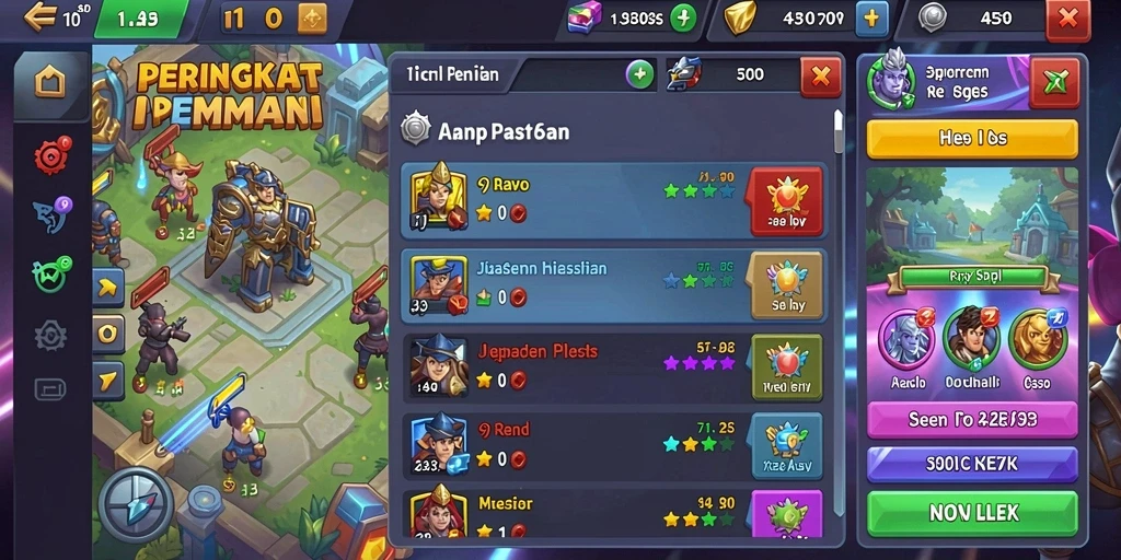 Screenshot ketiga menggambarkan tantangan level yang menantang.